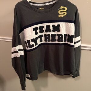 Harry Potter Slytherin Sweatshirt Love to Lounge Gold Snake Small